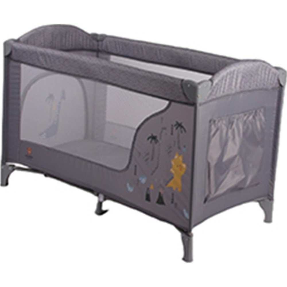Kikibebe - Foldable And Convertible Baby Playpen - Grey