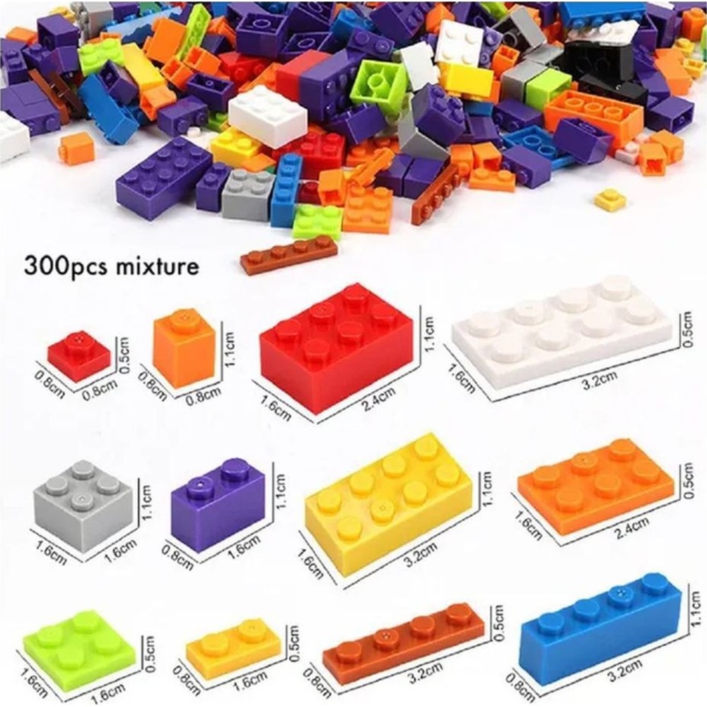 Starmarz - Multi-Functional Toy Block Table - 300 Pc Set
