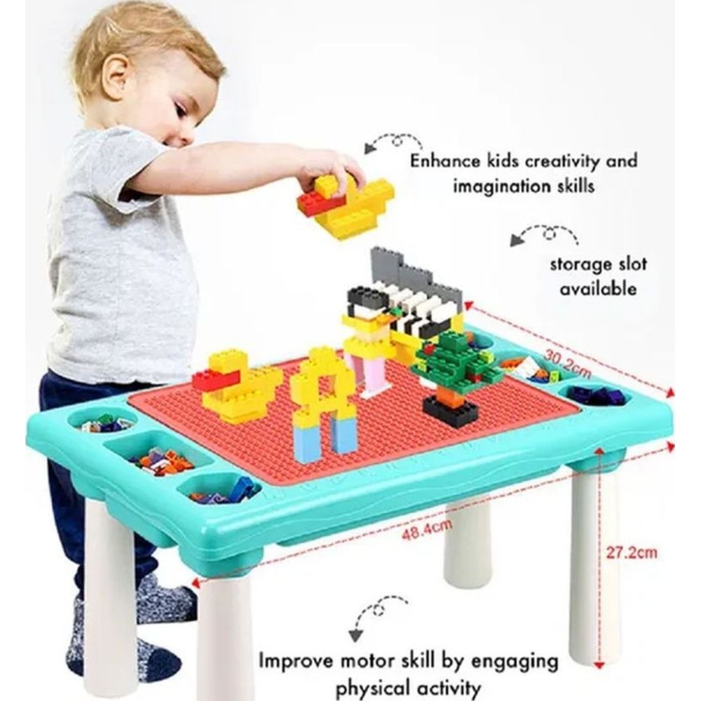 Starmarz - Multi-Functional Toy Block Table - 300 Pc Set
