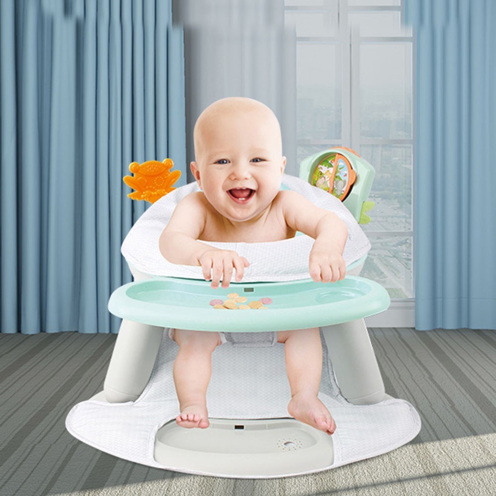 كرسي كيكيببي - كرسي طعام للأطفال 2 في 1 مع بيانو