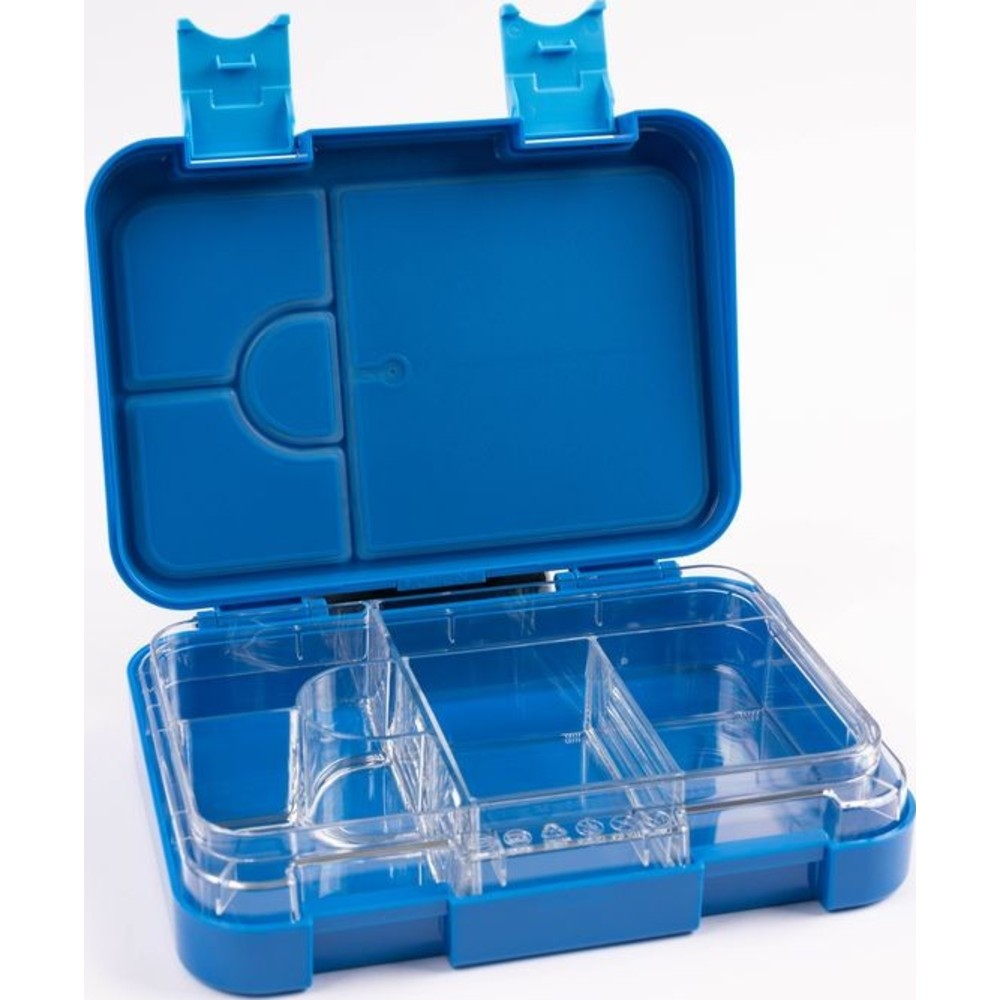 Cocobee - 6-Compartment Shark Bento Lunch Box - Blue