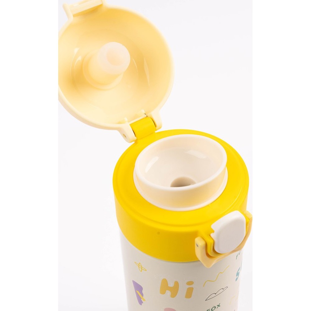 Cocobee - Kids Fox Insulated Stainless Steel Water Bottle - Yellow - 500 ml