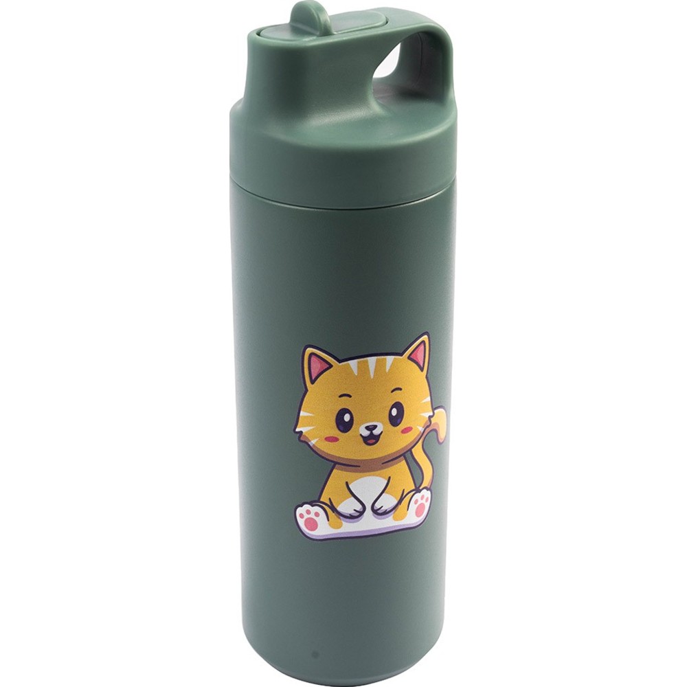 Cocobee - Kids Kitten Insulated Stainless Steel Water Bottle - 550 ml
