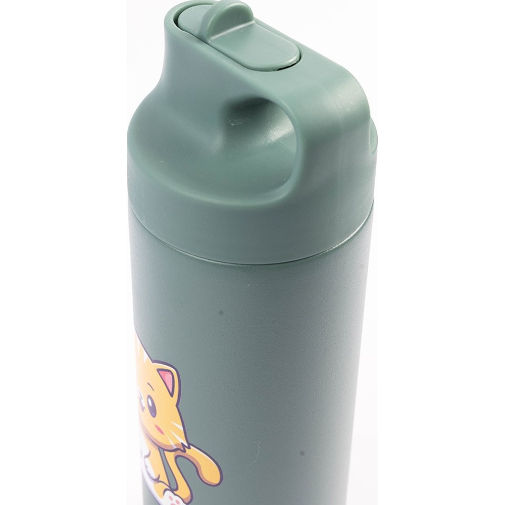 Cocobee - Kids Kitten Insulated Stainless Steel Water Bottle - 550 ml