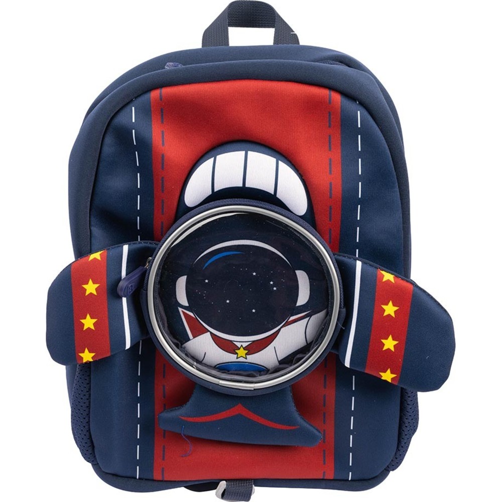 Cocobee - Aeroplane-Style Astronaut Print Backpack - Navy Blue