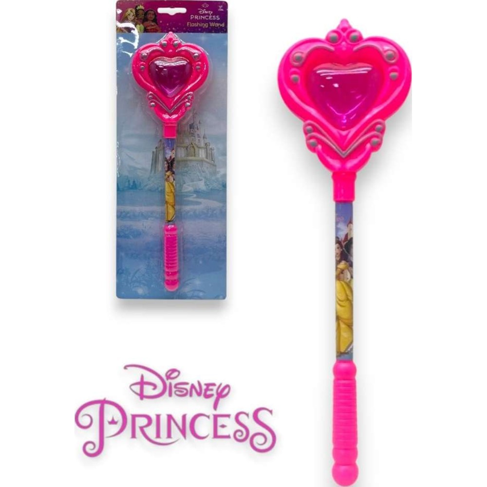 Disney - Princess Light Up Magic Wand Dress Up Play Toy - Pink