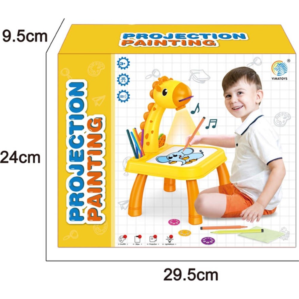 Kikibebe - Projection Painting Machine With Music - Yellow