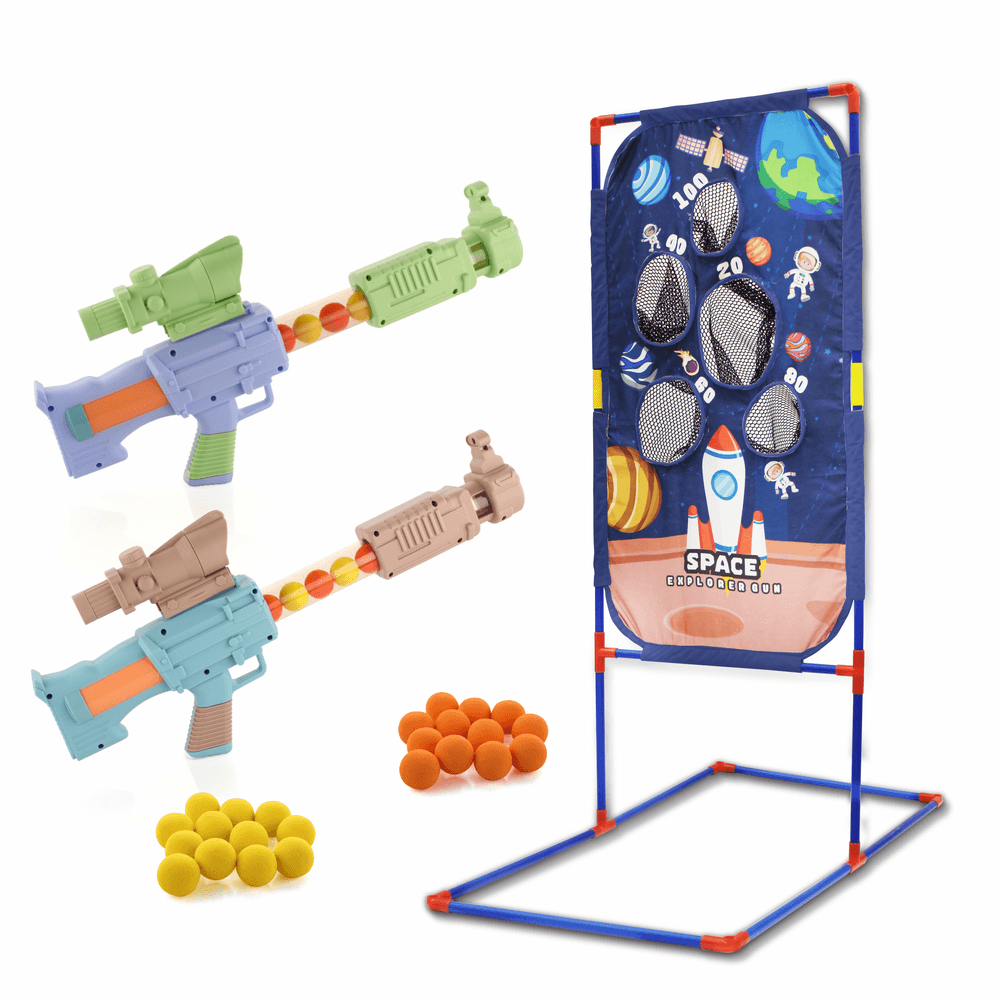 Chanak - Space Explorer Gun Toy Set - Pack Of 2 - 77 Pcs