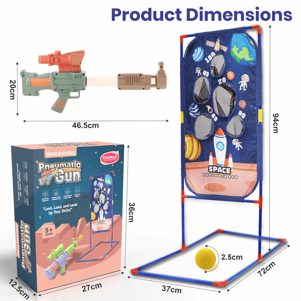 Chanak - Space Explorer Gun Toy Set - Pack Of 2 - 77 Pcs