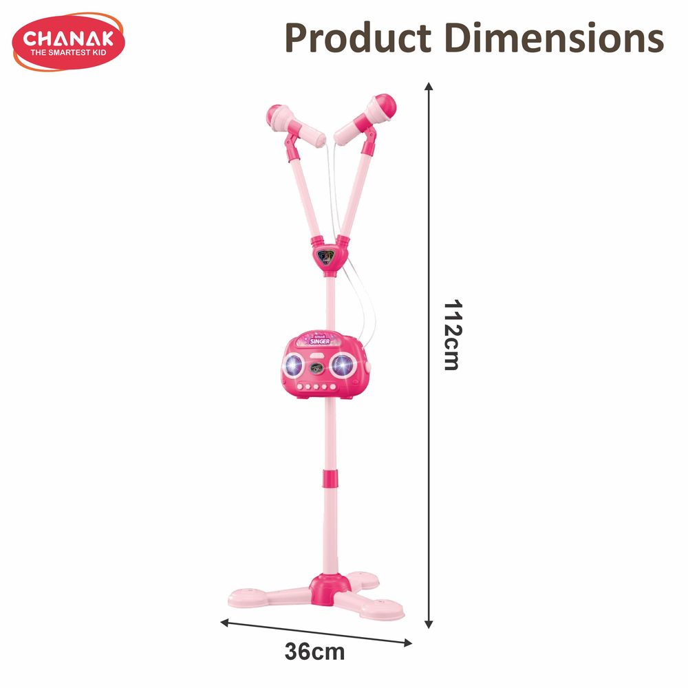Chanak - Smart Singer Karaoke Microphone Set - Pink