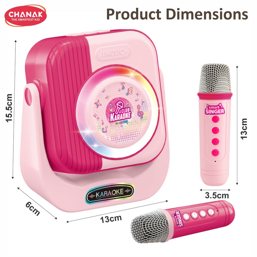 Chanak - Smart Singer Bluetooth Microphone Set - Pink