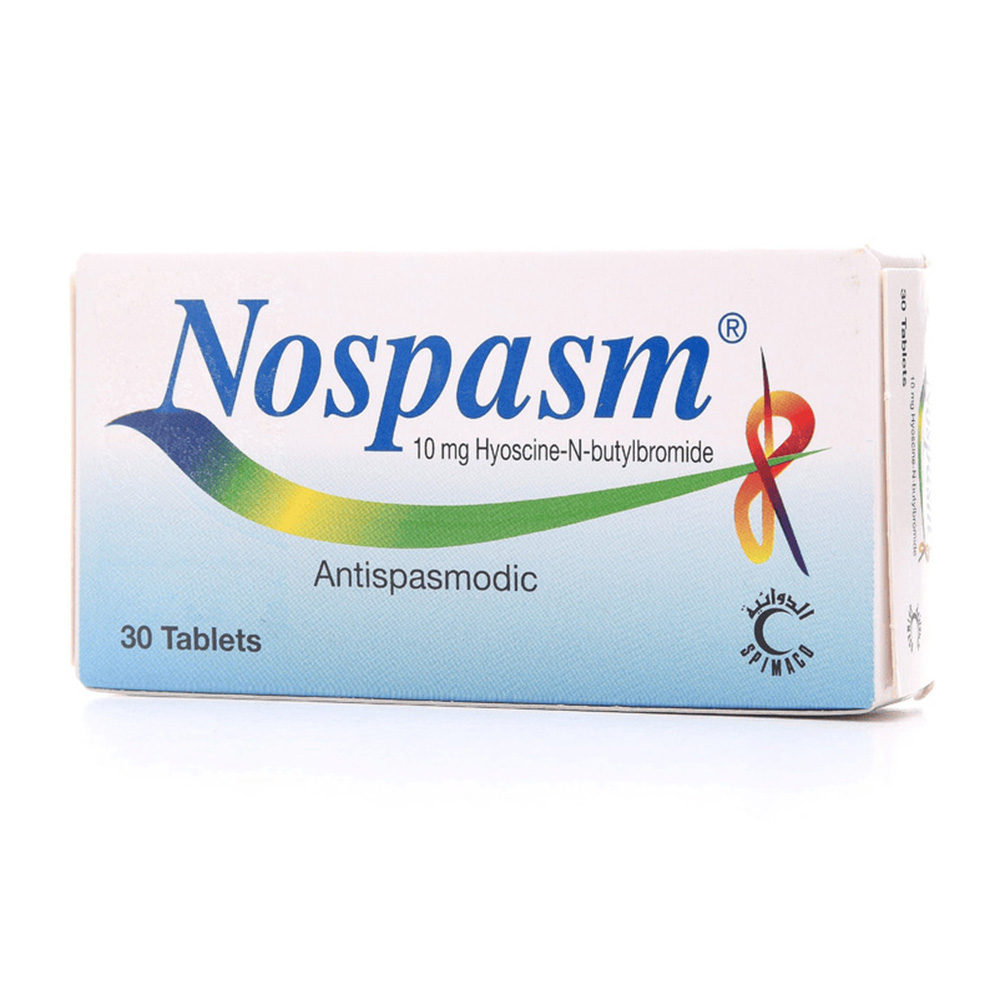 Nospasm 10 mg Antispasmodic - 30 Tablets