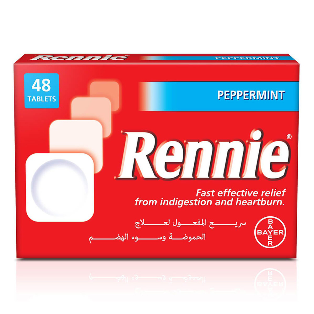 Rennie - Digestion Tablet - Peppermint - 48 Count