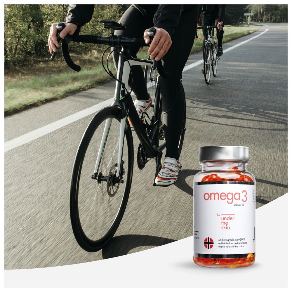 كبسولات زيت السلمون أوميغا 3 من أندر ذا سكين - 90 كبسولة