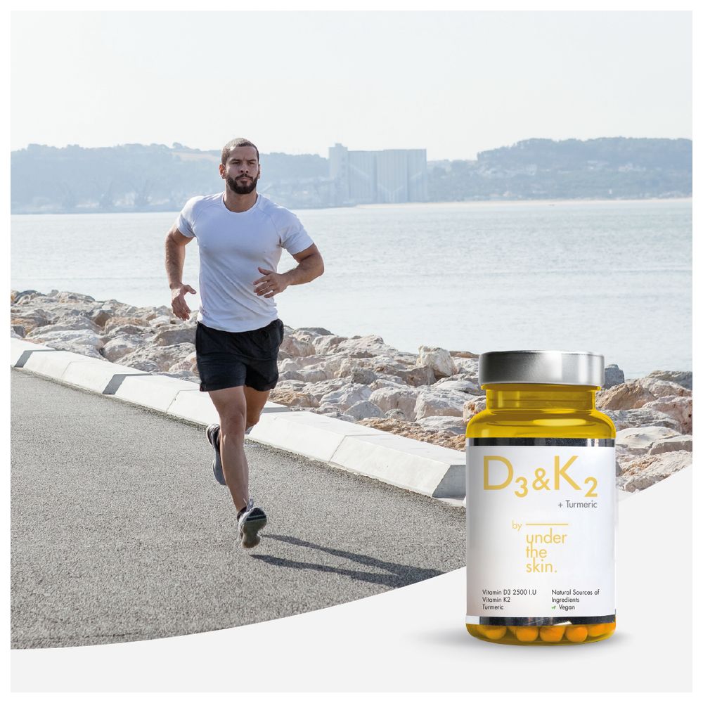 Under The Skin - Vitamin D3 And K2 + Turmeric Capsules - 60 Pcs