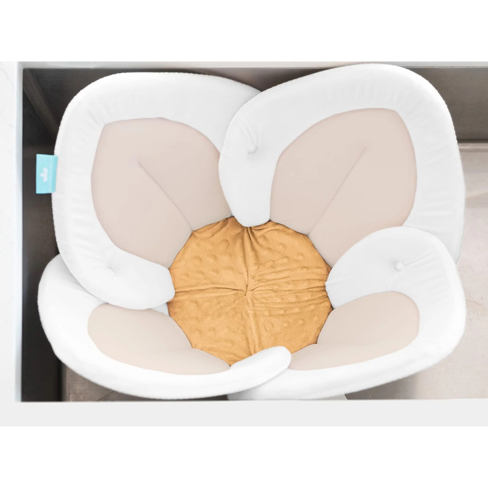 Blooming Bath - Lotus With Snaps - Baby Bath Seat - White/Cream/Honey