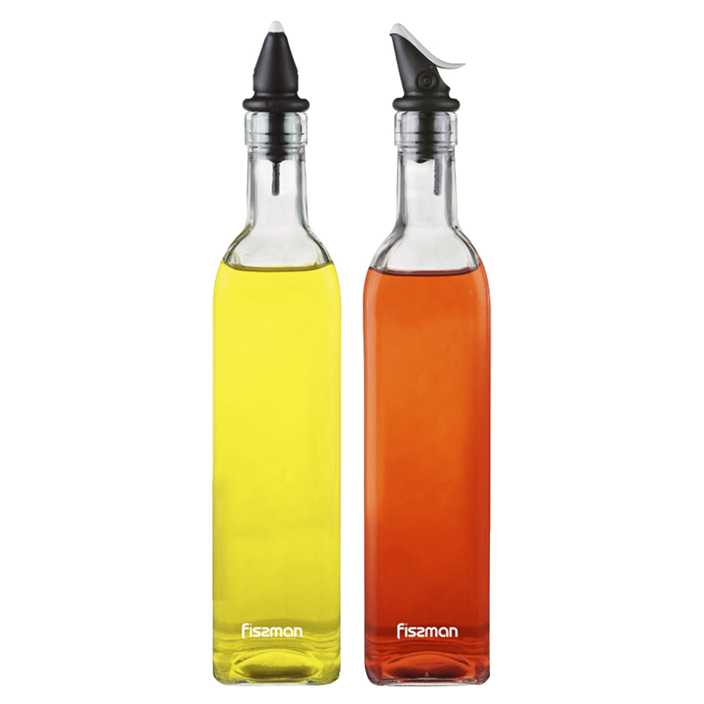 Fissman - Glass Oil & Vinegar Pouring Dispenser - 500 ml - 2pcs