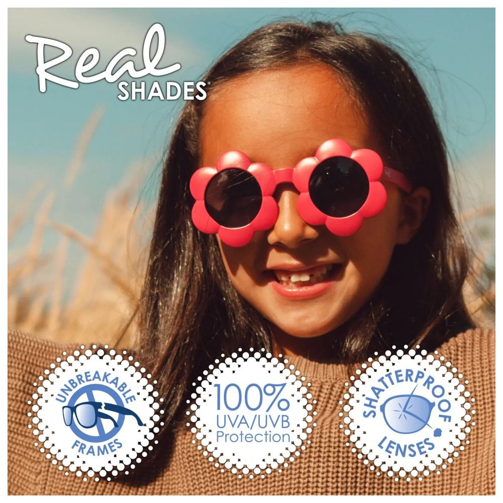 Real Shades - Bloom Smoke Lens Sunglasses - Raspberry Sorbet