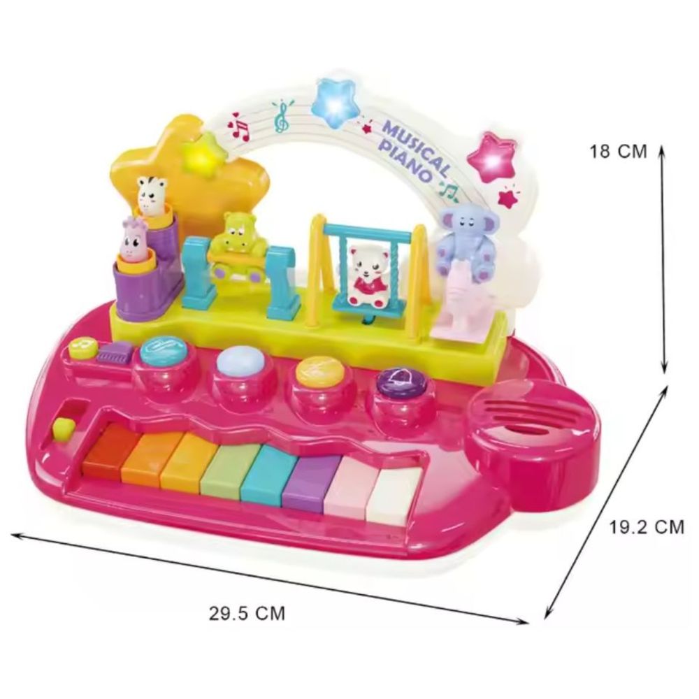 Goodway - Kids Musical Piano Toy Interactive Educational Keyboard - Pink
