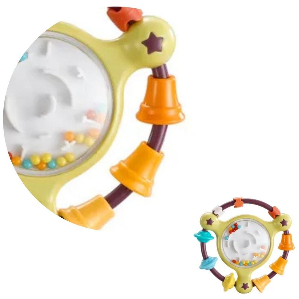 Goodway - Baby Rattle Toy Colorful Beads Spinner - Yellow
