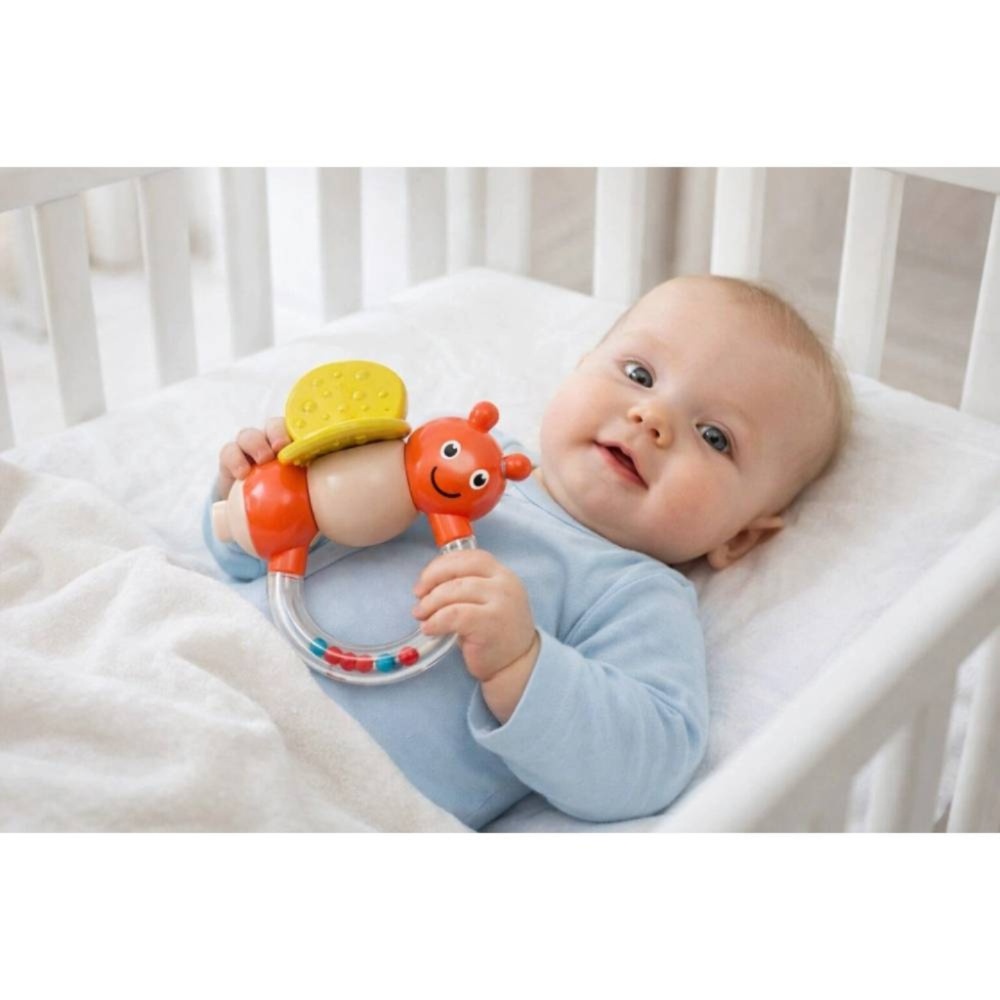 Goodway - Baby Rattle Teether Toy With Beads – Caterpillar Design