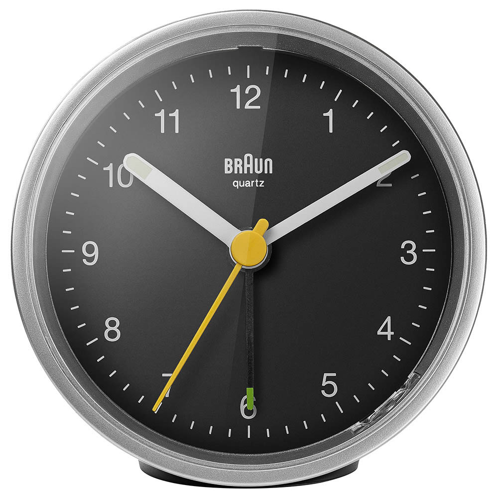 Braun Analog Alarm Clock - Silver/Black