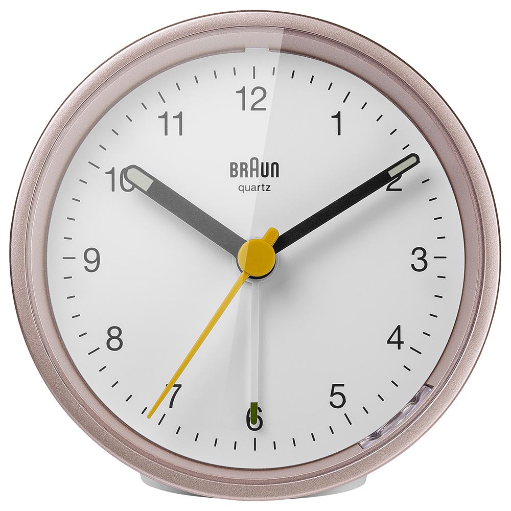 Braun Analog Alarm Clock - Pink/White
