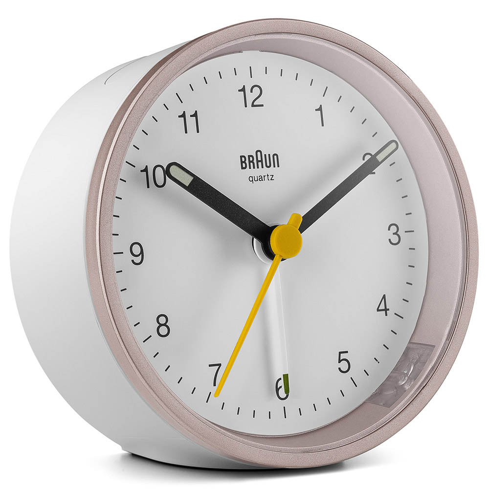 Braun Analog Alarm Clock - Pink/White