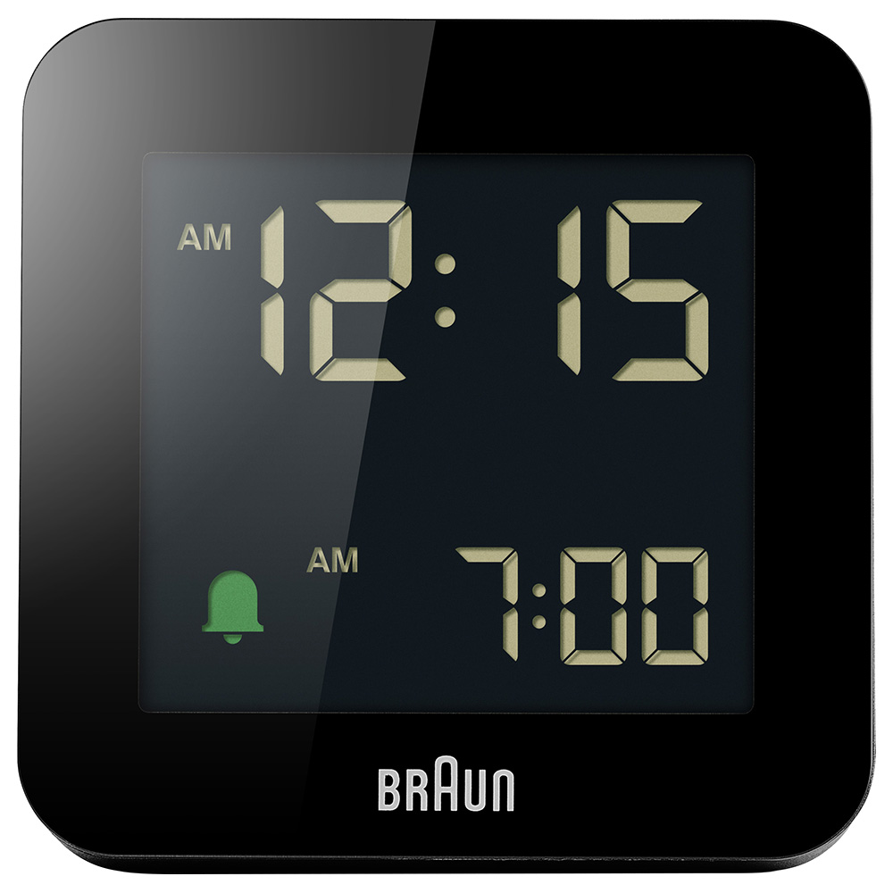 Braun Digital Alarm Clock With LCD Display - Black