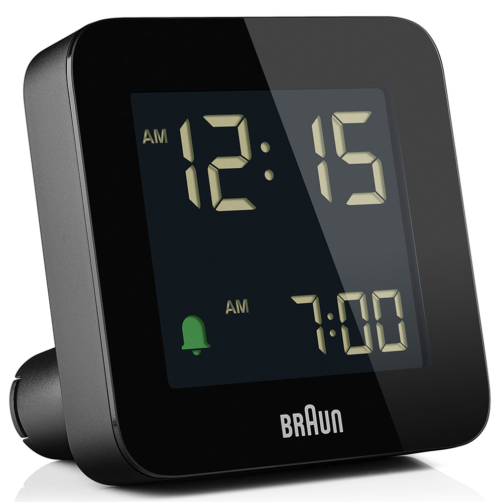 Braun Digital Alarm Clock With LCD Display - Black
