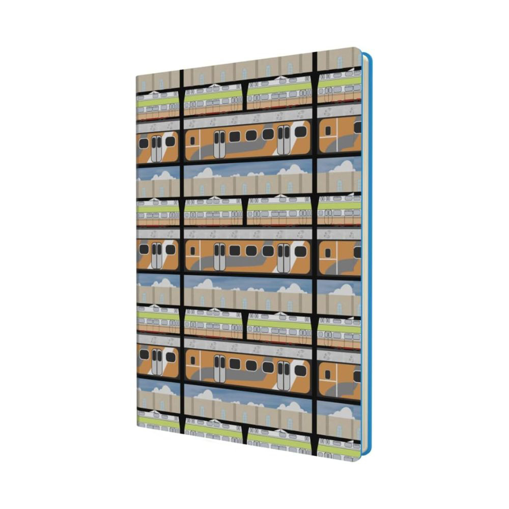 كولينز - دفتر ملاحظات مسطر بتصميم قطار فلوريش A5 - أسود