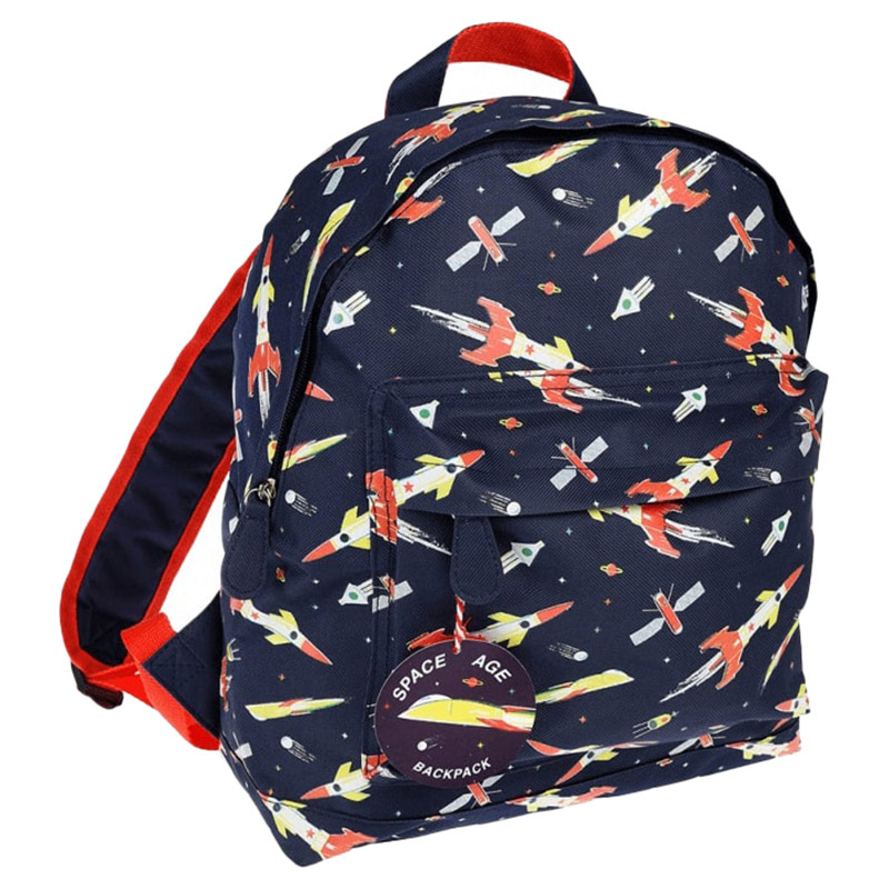 ريكس لندن - شنطة ظهر - عصر الفضاء - أحمر - 14.57 إنش/37.5 سم