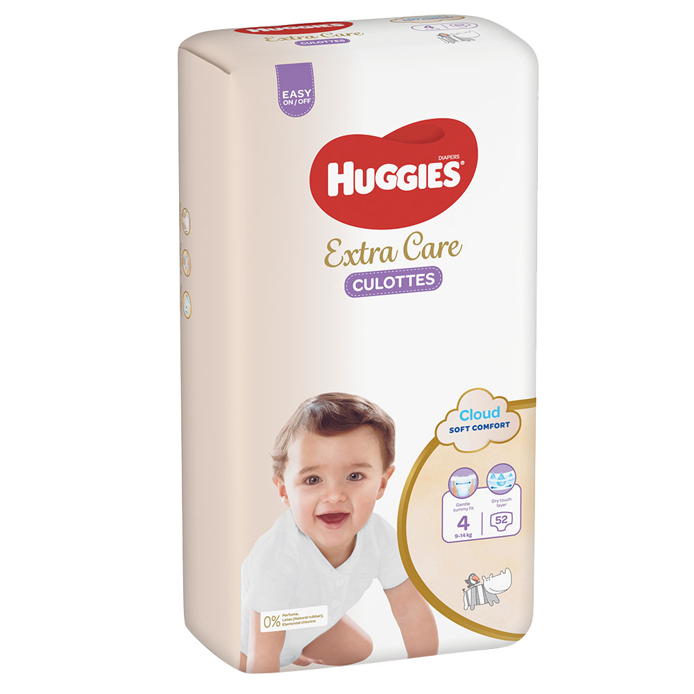 Huggies - Extra Care Culottes Diaper Pants - 9-14 Kg - Size 4 - 52pcs