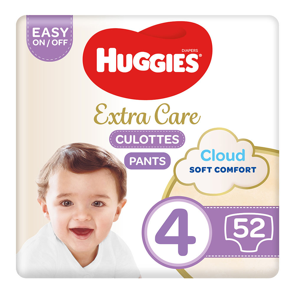 Huggies - Extra Care Culottes Diaper Pants - 9-14 Kg - Size 4 - 52pcs