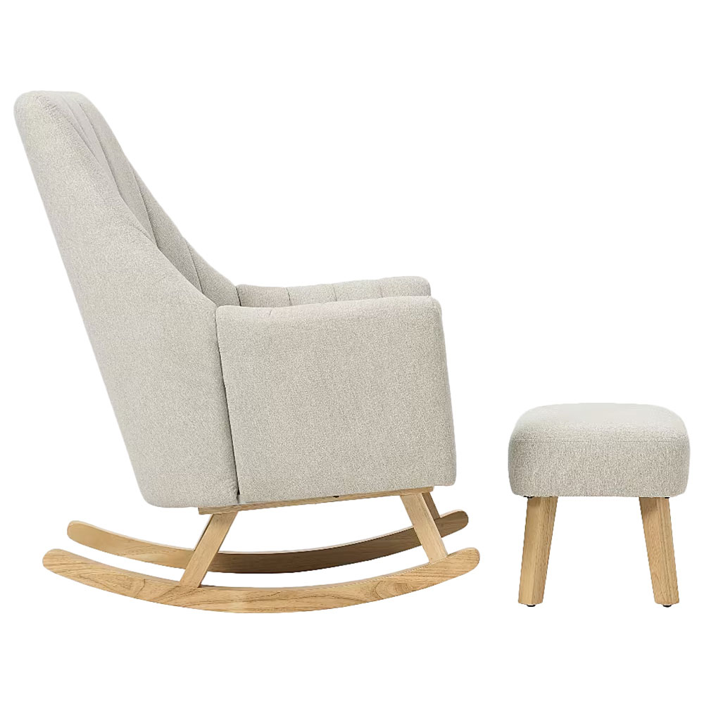 توتي بامبيني - كرسي هزاز مع مسند قدمين جونا - حجري - قطعتين