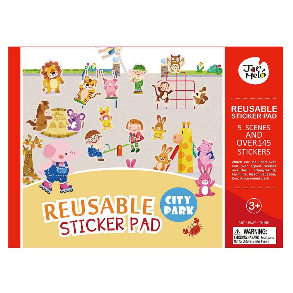 جار ميلو - مجموعة ملصقات قابلة لإعادة الاستخدام - حديقة المدينة