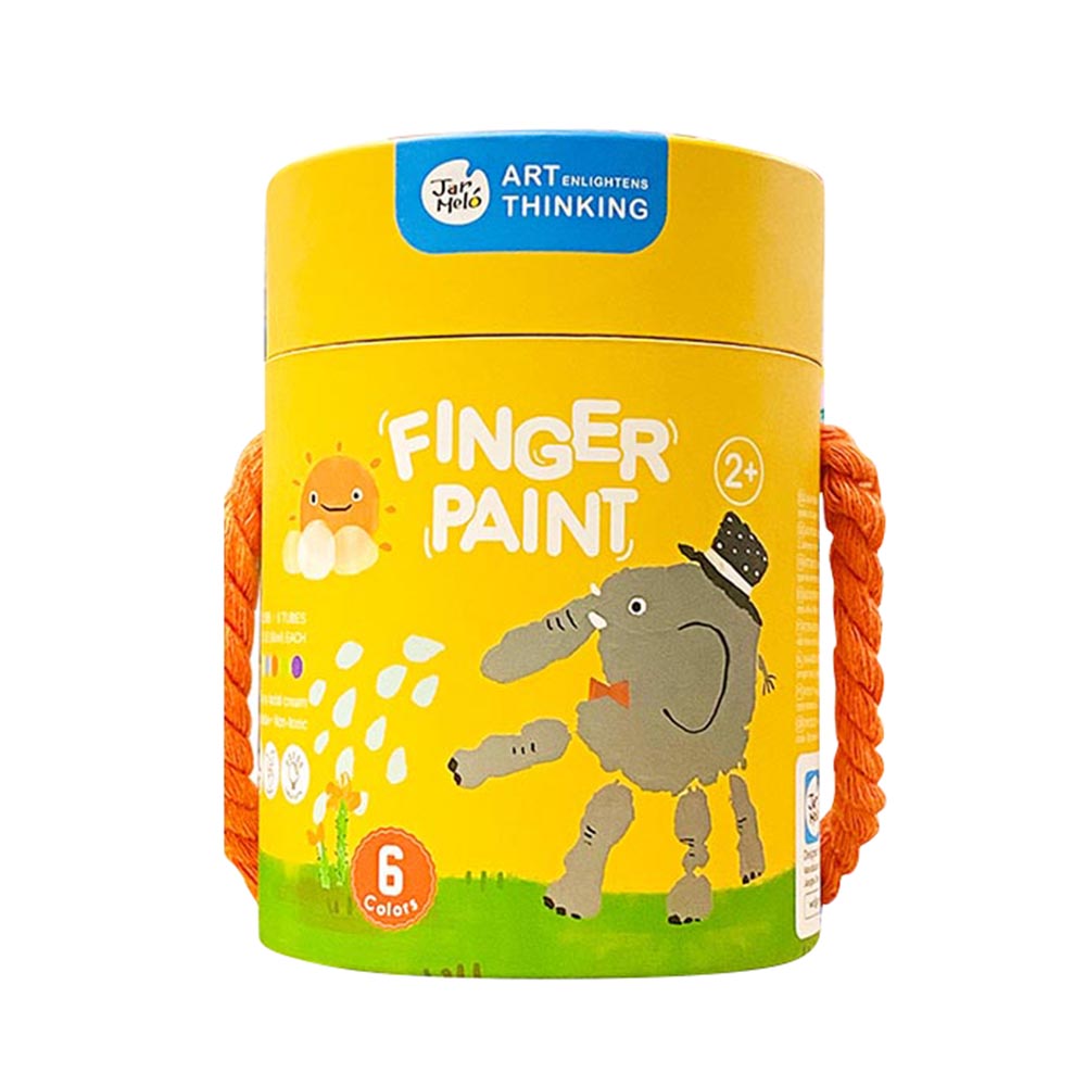 جار ميلو - ألوان طلاء الأصابع للأطفال الصغار - 6 قطع