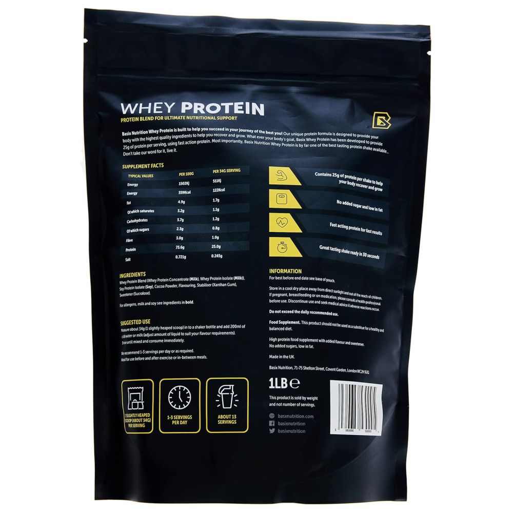 Basix - Whey Protein - Chocolate Chunk - 454 gm