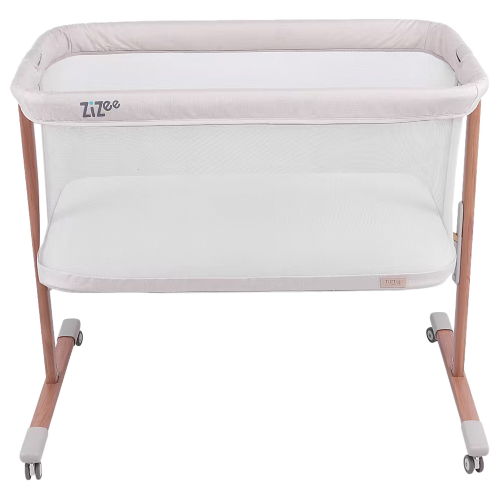 Tutti Bambini - ZiZee Rocking Crib - Scandinavian Walnut/Ecru