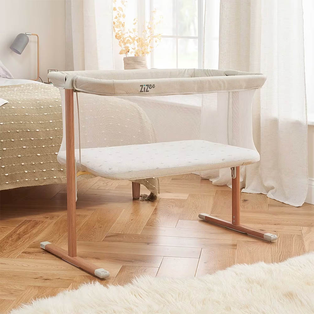 Tutti Bambini - ZiZee Rocking Crib - Scandinavian Walnut/Ecru