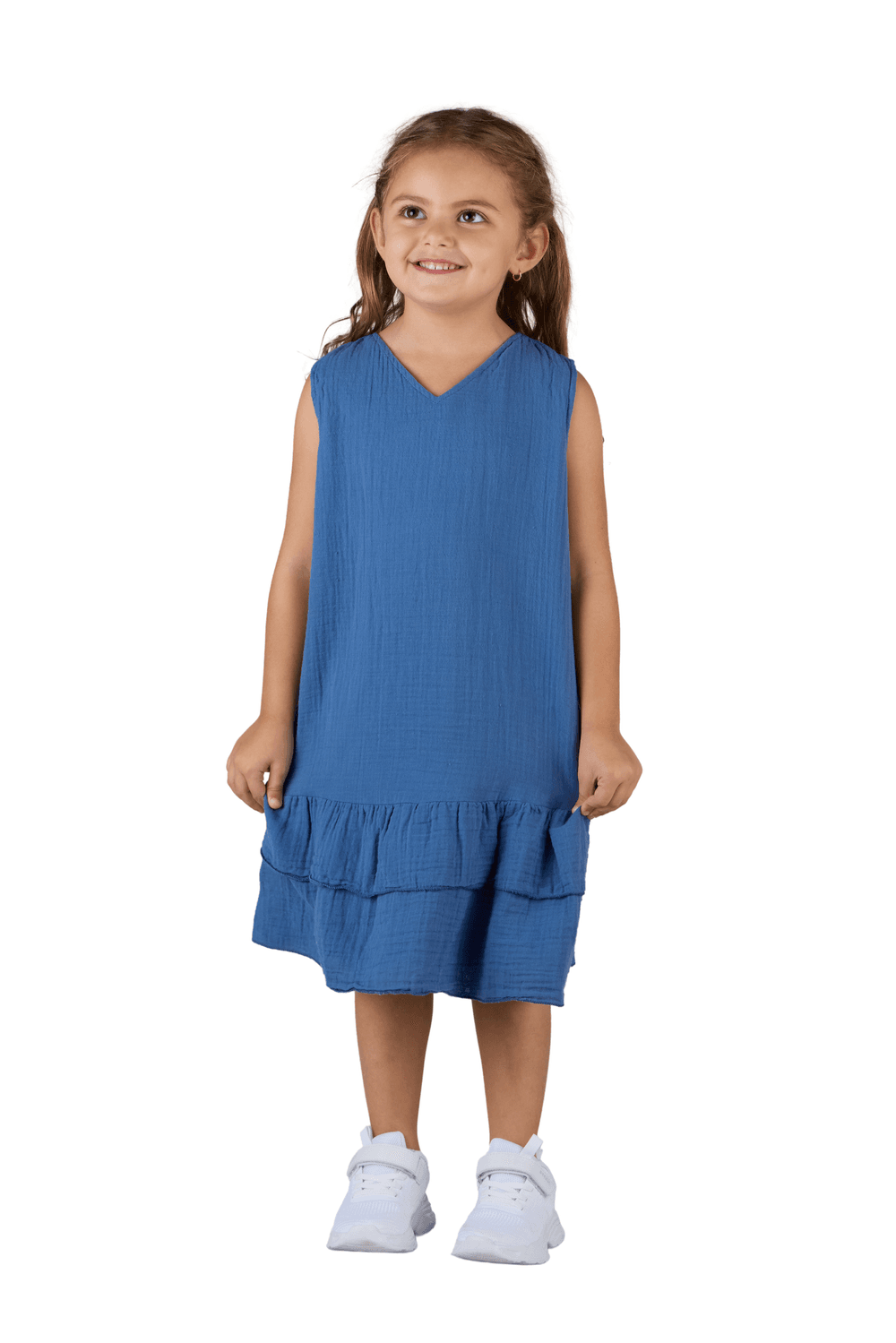 فستان بناتي من جاست نيتشر - فستان ريفر بياقة على شكل حرف V