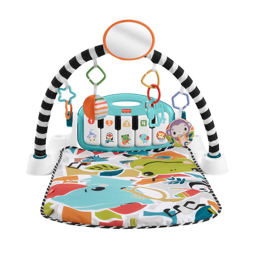 Fisher-Price Glow & GrowÂ Kick & PlayÂ Piano Gym Blue