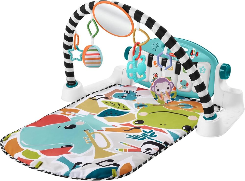 Fisher-Price Glow & GrowÂ Kick & PlayÂ Piano Gym Blue