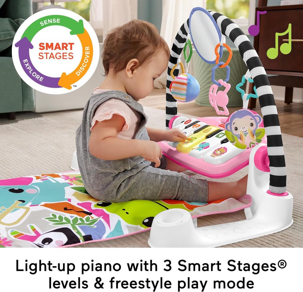 Fisher-Price Glow & Grow Kick And Play Piano Gym Multicolor