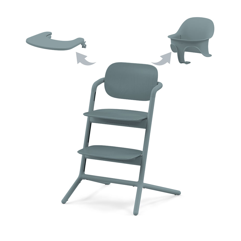 Cybex Lemo 3-in-1 High Chair Set - Stone Blue/Mid Blue