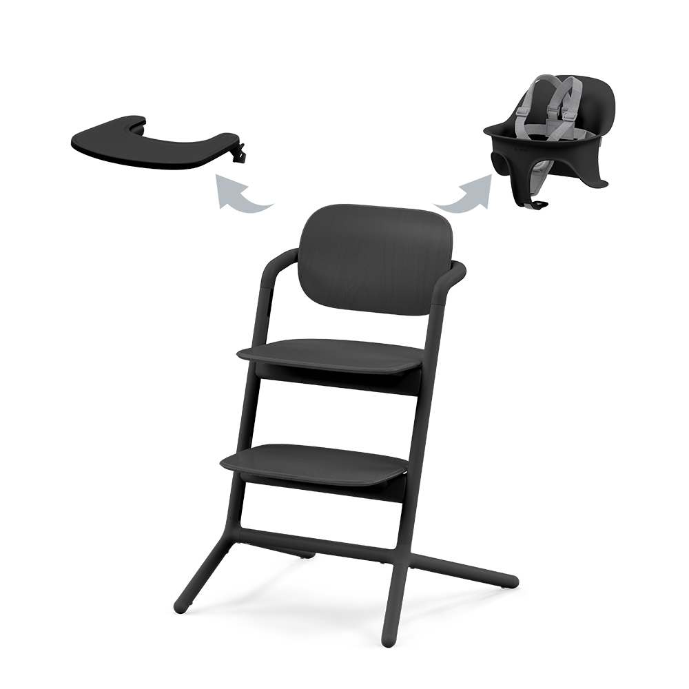 سايبكس - مجموعة كرسي طعام ليمو 3 في 1 - أسود فاخر