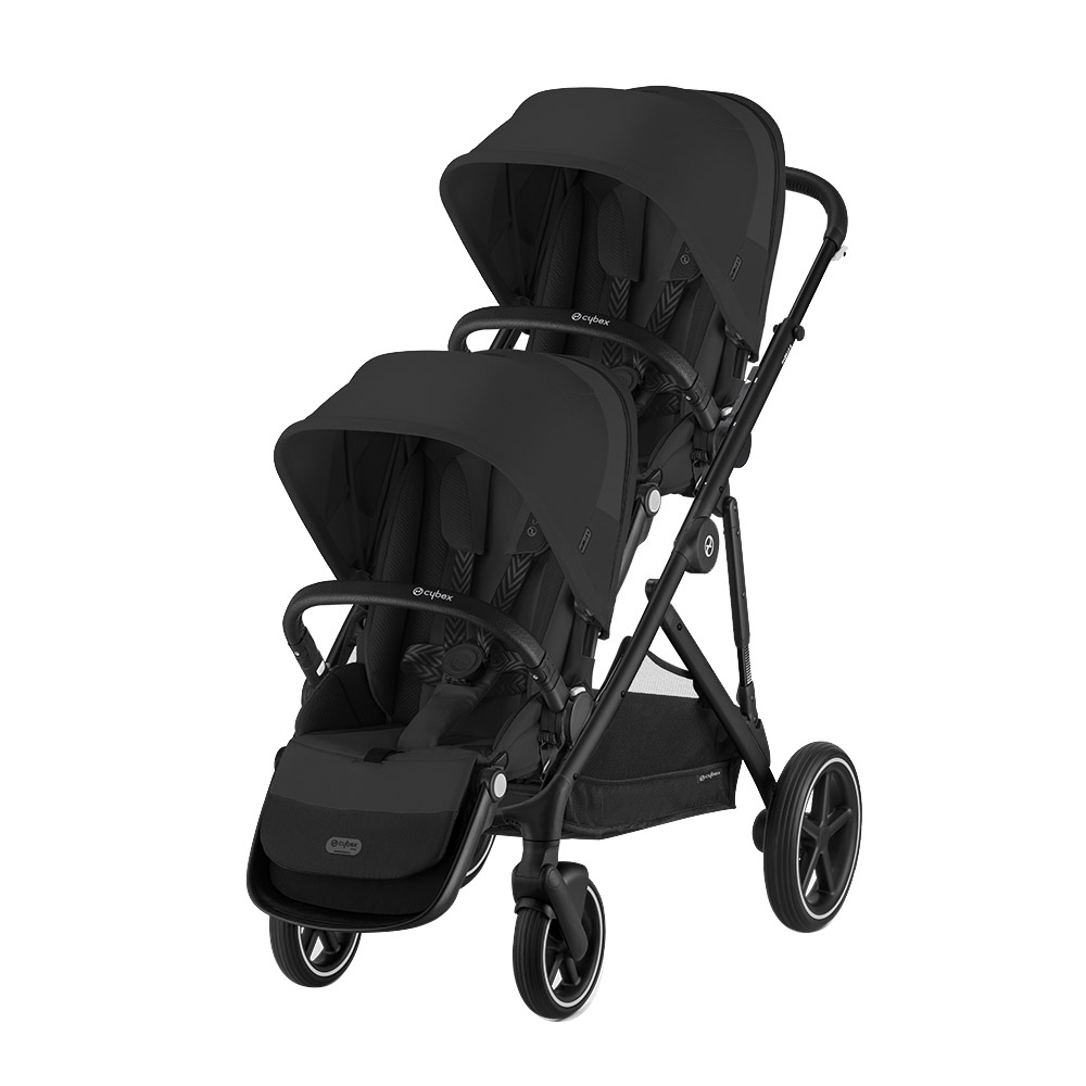 Cybex - Gazelle S Double Stroller - Moon Black