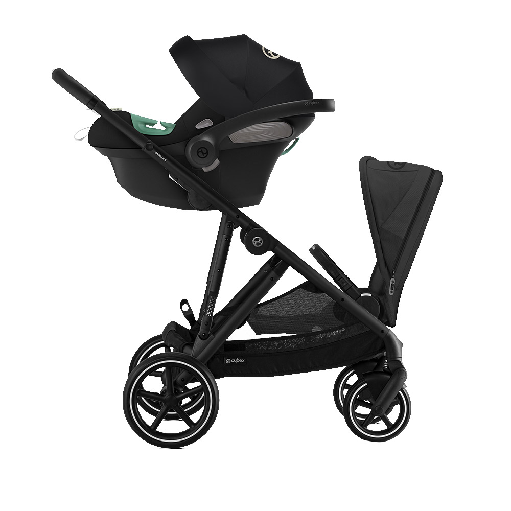 Cybex - Gazelle S Double Stroller - Moon Black