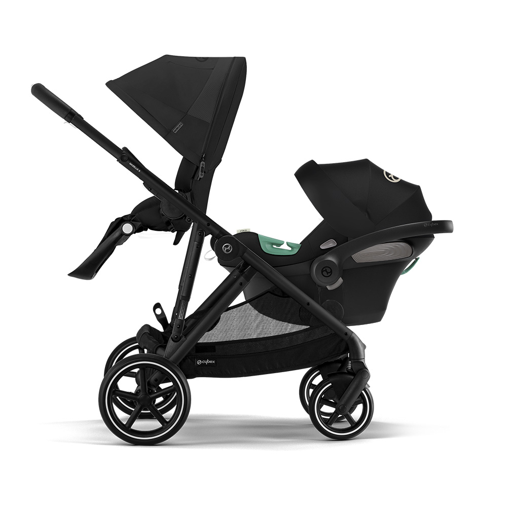 Cybex - Gazelle S Double Stroller - Moon Black