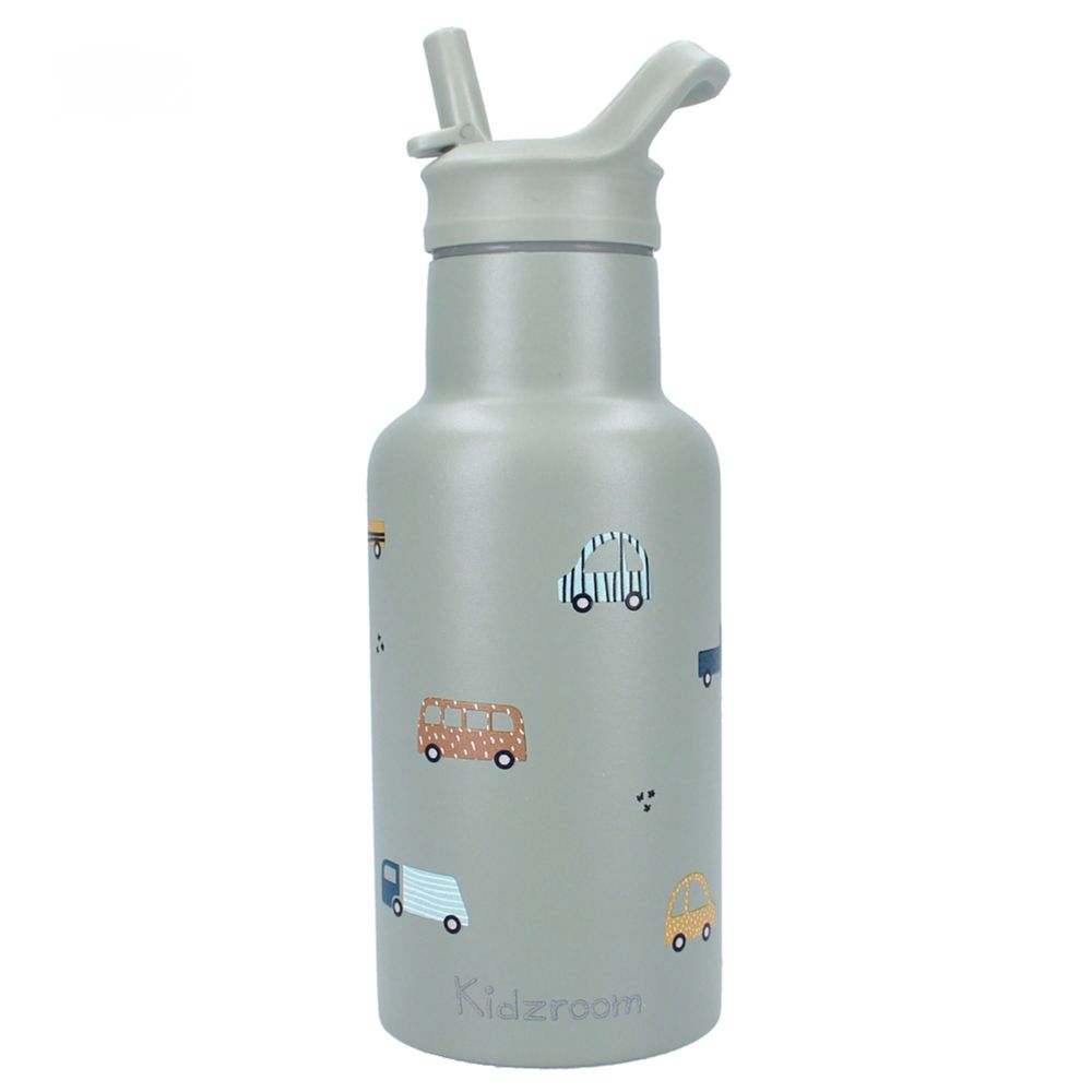 Kidzroom - Kids Stainless Steel Bottle - Sweet Cuddles - Green - 350 ml